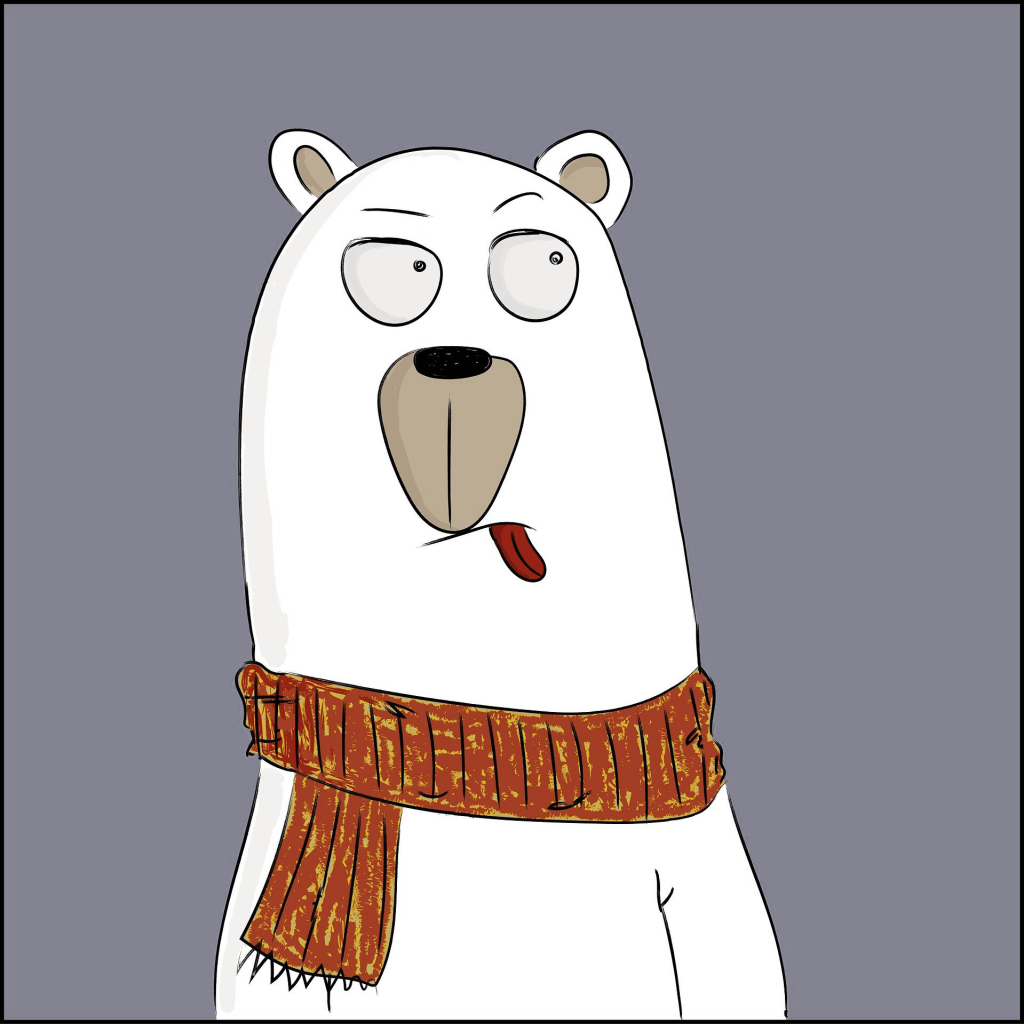 illustration d'un ours qui tire la langue