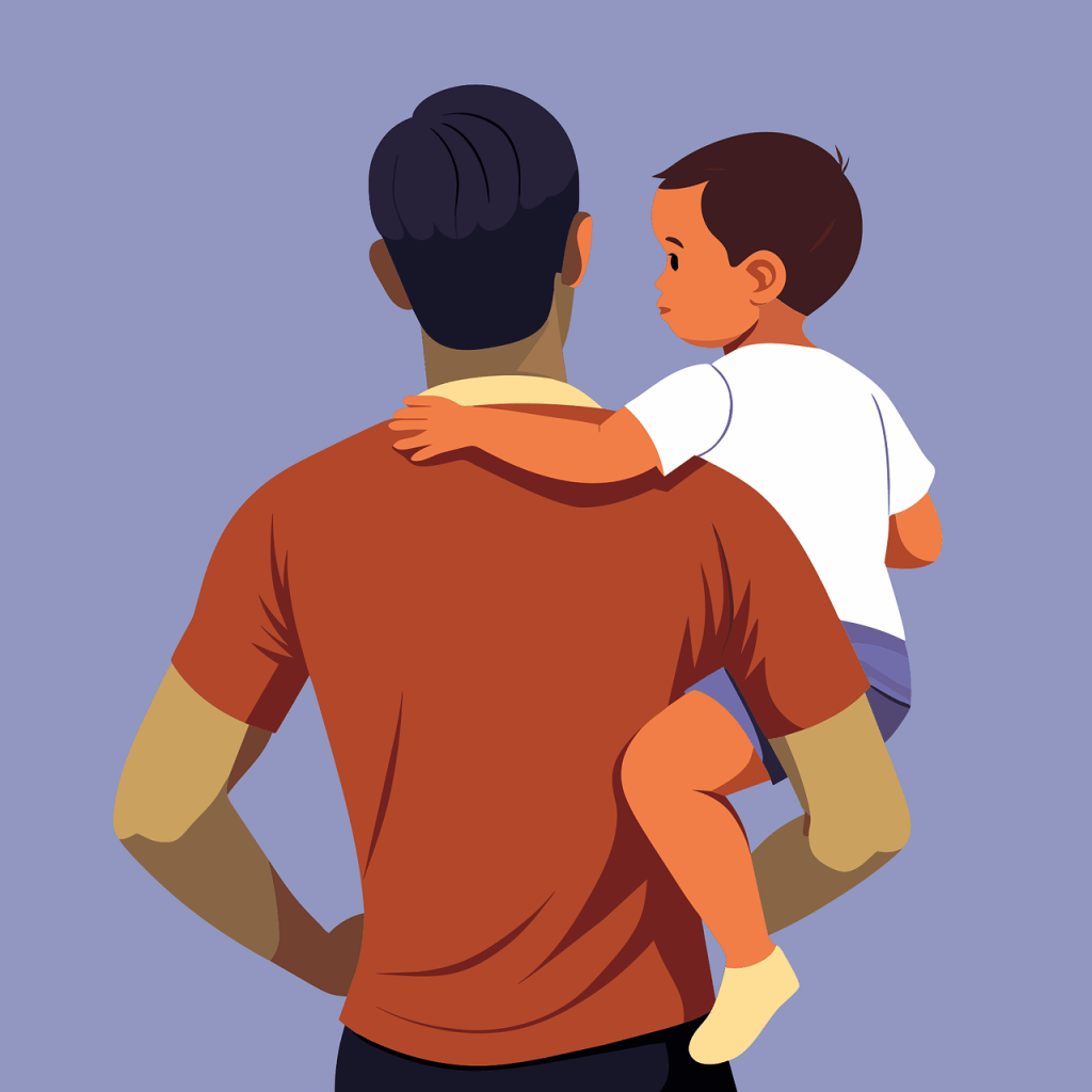 illustration d'un père et son fils